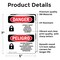 Signmission Lockout Tagout Setup Maintenance Bilingual Danger Sign, Vinyl Decal, 5in W x 7in L, 2PK OS-2PACK-DS-D-57-VS-1428 - alternate 4